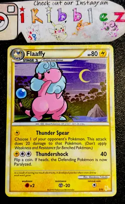 Flaaffy 3/30 LP Moon Crescent Art 2010 Raichu Stamp Trainer Kit Pokemon Promo! - Image 1