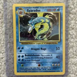 Pokemon Gyarados Base Set Unlimited Holo Rare 6/102 Water Type 1999 English - Image 1