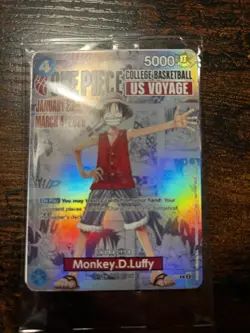 One Piece College Basketball US Voyage Monkey D. Luffy Trading Card Unopened - Image 1