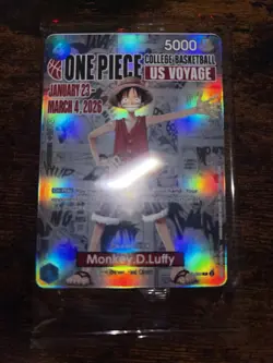 One Piece College Basketball US Voyage Monkey D. Luffy Trading Card Unopened - Image 3