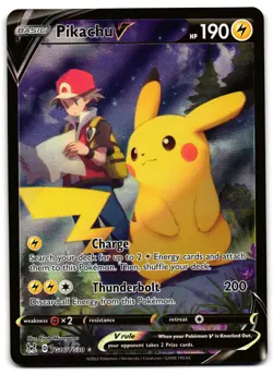 Pikachu V TG16/TG30 - Lost Origin Trainer Gallery Pokemon TCG Holo - M/LP Card - Image 1