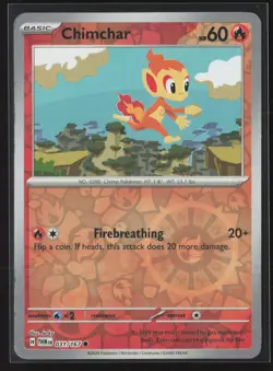 Chimchar Common SV06: Twilight Masquerade 031/167 NM Pokemon Card Reverse Holo - Image 1