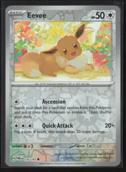 Eevee - Common SV06: Twilight Masquerade 135/167 NM Pokemon Card Reverse Holo - Image 1