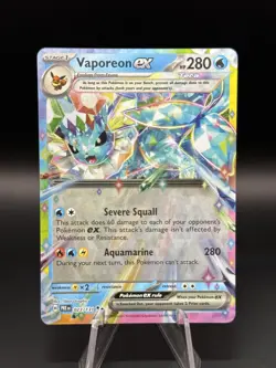 Vaporeon ex - 023/131 - Double Rare - Prismatic Evolutions - Pokemon Card - NM - Image 1