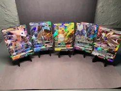 Pokemon TCG GX Full Art Holo Lot of 5 Cards Black Star Promo - Sun & Moon Era LP - Image 1