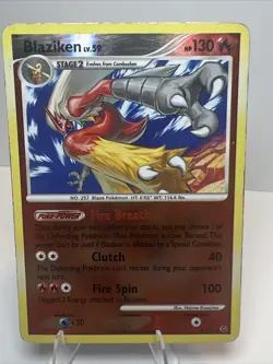 HP+ Blaziken 3/127 Reverse Holo Platinum AUTHENTIC Pokemon Card - Image 1
