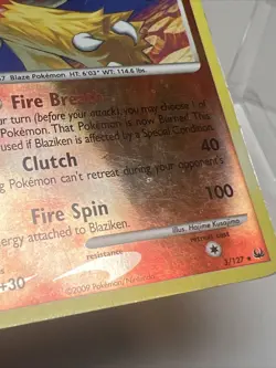 HP+ Blaziken 3/127 Reverse Holo Platinum AUTHENTIC Pokemon Card - Image 5