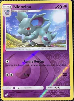 Nidorina 55/181 Sm-Team Up Reverse Holo - Pokemon Card - Image 1