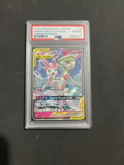 2019 POKEMON SM UNBROKEN BONDS #130/214 GARDEVOIR SYLVEON GX TAG TEAM PSA 10 - Image 1