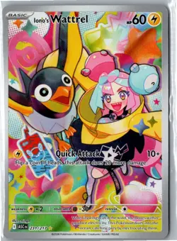 Iono's Wattrel Illustration Rare Ascended Heroes 231/217 NM Holofoil Pokemon - Image 1