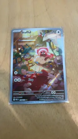 Stufful Illustration Rare ME01: Mega Evolution 154/132 NM Holofoil Pokemon - Image 1