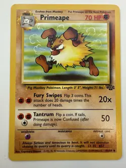 Primeape 43/64 Uncommon Jungle Pokemon Unlimited Lightly Played - Image 1