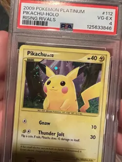 HUGE SWIRL PSA 4 2009 Pokemon Platinum Rising Rivals Pikachu Holo Foil 112/111 - Image 3