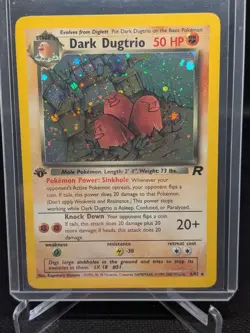Pokemon TCG Dark Dugtrio 6/82 Team Rocket 1st Edition Holo Rare NM - Image 1