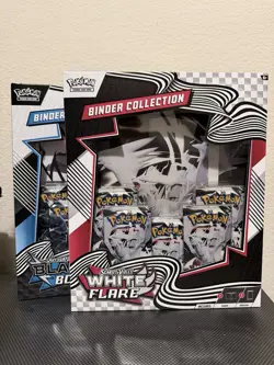 Pokemon Black Bolt and White Flare Lot Binder Collection Set of 2 NEW - Image 1