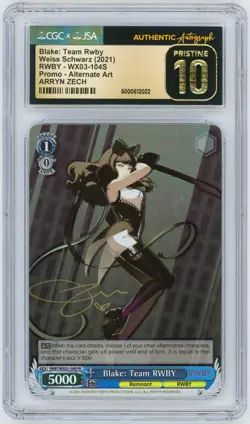 Weiss Schwarz CGC 10 Team Rwby Yang, Weiss, Ruby, Blake (Alt Art) PR Autographed - Image 2