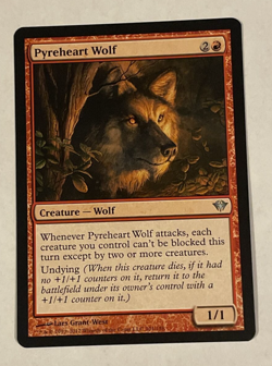 MTG Pyreheart Wolf Dark Ascension 101/158 Uncommon NM Magic Card SEE PICS - Image 1