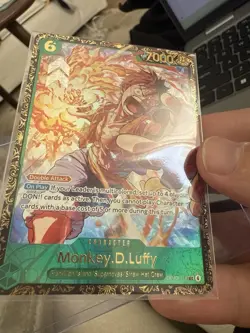 Monkey D. Luffy Treasure Cup Top 8 Trophy Card March 2026 Op13-118 Secret Rare - Image 1