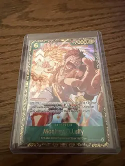 Monkey D. Luffy Treasure Cup Top 8 Trophy Card March 2026 Op13-118 Secret Rare - Image 2