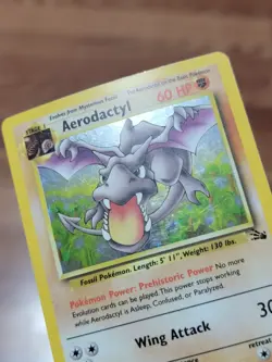 Pokemon Card Fossil Aerodactyl 1/62 Rare PL Holofoil 1999 WOTC - Image 2