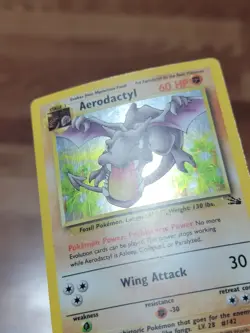 Pokemon Card Fossil Aerodactyl 1/62 Rare PL Holofoil 1999 WOTC - Image 3