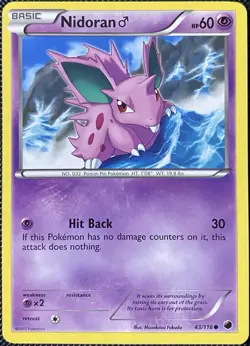 Nidoran M 43/116 Plasma Freeze Regular - Pokemon Card - Image 1