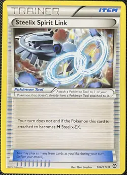 Steelix Spirit Link 106/114 XY-Steam Siege Regular - Pokemon Card - Image 1