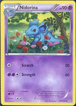 Nidorina 67/160 XY-Primal Clash Regular - Pokemon Card - Image 1