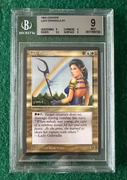 Lady Evangela - Legends - MTG - BGS 9. MINT Quad+. More Vintage MTG In My Store. - Image 1
