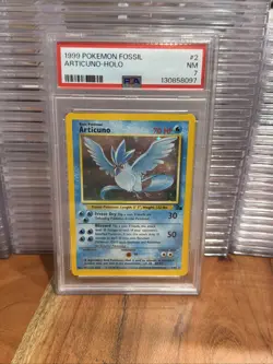 Articuno - Pokemon Fossil #2 - Holo - Near Mint PSA 7 - Image 1