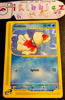 Goldeen 111/165 LP Non Holo Expedition Vintage E-Reader Pokemon Card! - Image 1
