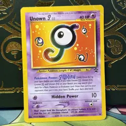 Pokemon: Unown J #38 Black Star Promo 2001 Vintage Non-holo HP - Image 1