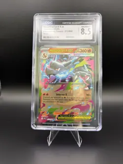 Pokemon Mega Charizard X ex 013/094 Phantasmal Flames Double Rare Holo CGC 8.5 - Image 1