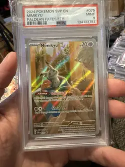2024 POKEMON PALDEAN FATES ELITE TRAINER BOX PROMO #075 MIMIKYU PSA 9 - Image 1