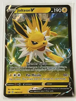 Jolteon V SWSH151 Pokemon Sword & Shield TCG 2021 Near Mint Black Star Promo - Image 2