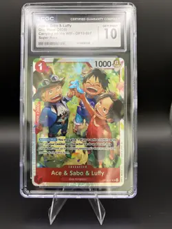 One Piece Ace & Sabo & Luffy OP13-007 CGC 10 - Image 1