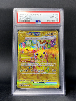 PSA 10 Pikachu ex UR 136/106 Super Electric Breaker sv8 Pokemon Card Japanese - Image 1