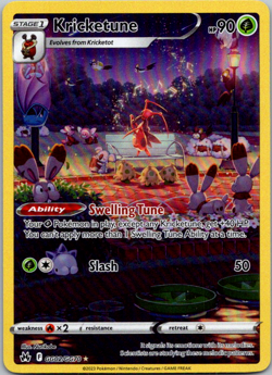 Kricketune - GG02/GG70 - Pokemon Crown Zenith Galarian Gallery Holo Card NM - Image 1