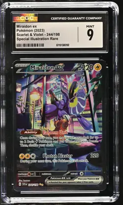 CGC 9 - Miraidon ex #244/198 - 2023 Scarlet & Violet Pokemon TCG - Image 1