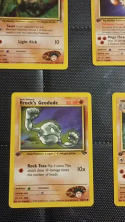 Pokemon Brock's Mankey, Primeape, Geodude, Graveler 1st Edition Gym Challenge - Image 5
