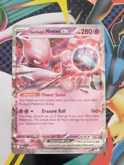 TEAM ROCKET’S MEWTWO EX 2025 Pokemon Destined Rivals DOUBLE RARE Pokemon 81/182 - Image 1