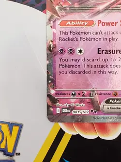 TEAM ROCKET’S MEWTWO EX 2025 Pokemon Destined Rivals DOUBLE RARE Pokemon 81/182 - Image 4