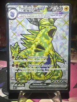 Tyranitar ex 211/197 ULTRA RARE HOLO Obsidian Flames Sv03 Pokemon Full Art NM - Image 1