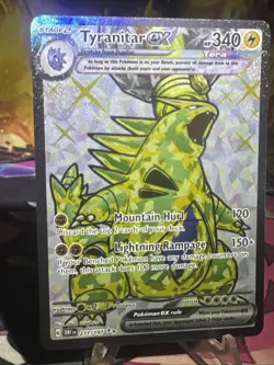 Tyranitar ex 211/197 ULTRA RARE HOLO Obsidian Flames Sv03 Pokemon Full Art NM - Image 3