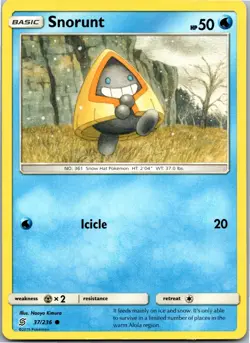 Snorunt - SM - Unified Minds 37/236 - Common - NM Pokemon TCG - Image 1