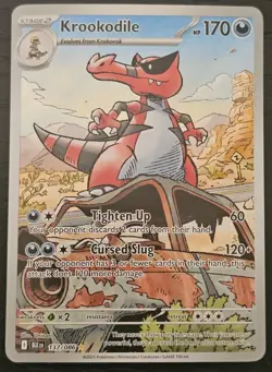Pokemon TCG Krookodile 137/086 Sv: Black Bolt Holo Illustration Rare NM - Image 1