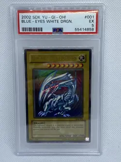 Yugioh 2002 Blue Eyes White Dragon Sdk-001 PSA 5 - Image 1