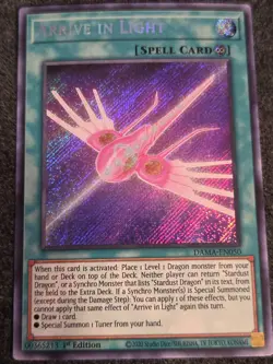 Yu-Gi-Oh! Arrive In Light Secret Rare 1st Edition DAMA-EN050 NM - Image 1