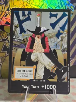 DON!! Hawk-Eye Mihawk OP14 One Piece TCG The Azure Sea's Seven Foil NM - Image 1