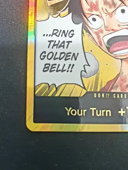 🔥 One Piece Card Game DON!! Card Gold Frame OP15 ENGLISH Luffy Golden Bell 🔥 - Image 4